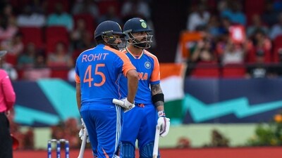 Nasser Hussain highlighted the difference between Rohit Sharma (L) and Virat Kohli (R) (AFP) Nasser Hussain highlighted the difference between Rohit Sharma (L) and Virat Kohli (R) (AFP)