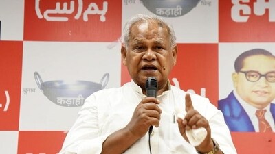 HAM (S) founder and Union minister of Micro, Small and Medium Enterprises Jitan Ram Manjhi. (Santosh Kumar/HT Photo)