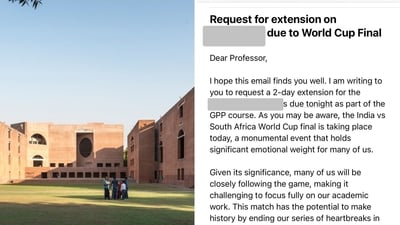 IIM-Ahmedabad is known for its rigorous MBA programme. (X/@promila_agarwal) IIM-Ahmedabad is known for its rigorous MBA programme. (X/@promila_agarwal)