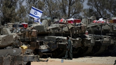 Iran's UN mission said on Friday that if Israel embarks on a "full-scale military aggression" in Lebanon, "an obliterating war will ensue." (REUTERS)