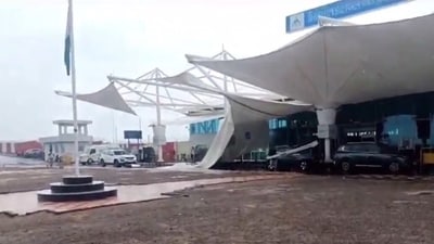 Canopy collapses at Rajkot airport a day after Delhi T-1's tragic incident (PTI) Canopy collapses at Rajkot airport a day after Delhi T-1's tragic incident (PTI)