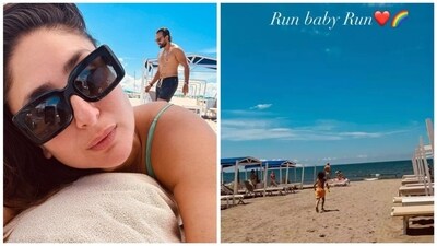 Taking to Instagram, Kareena Kapoor shared a series of pictures in which she looked stunning. She posed for selfies on the beach with Saif Ali Khan making an appearance in one of the pictures. (All pics: Instagram/Kareena Kapoor) Taking to Instagram, Kareena Kapoor shared a series of pictures in which she looked stunning. She posed for selfies on the beach with Saif Ali Khan making an appearance in one of the pictures. (All pics: Instagram/Kareena Kapoor)
