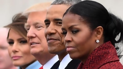 Donald Trump highlighted that a survey was conducted to see how various Democrats, including prominent figures like Michelle Obama, would fare against him in a hypothetical match up. Donald Trump highlighted that a survey was conducted to see how various Democrats, including prominent figures like Michelle Obama, would fare against him in a hypothetical match up.
