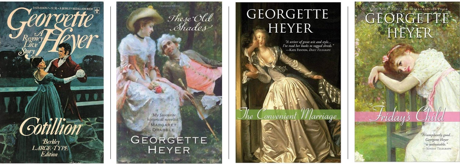 Some of Heyer’s popular titles. Some of Heyer’s popular titles.