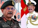 Army Chief Designate Lt Gen Upendra Dwivedi and Navy Chief Admiral Dinesh Tripathi