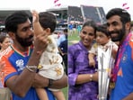 Jasprit Bumrah, Sanjana Ganesan were all smiles after India won against South Africa in T20 World Cup. Jasprit Bumrah, Sanjana Ganesan were all smiles after India won against South Africa in T20 World Cup.