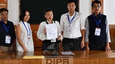 22-year-old Nzanrhoni I Mozhui was the youngest elected member (Sourced Photo/government of Nagaland) 22-year-old Nzanrhoni I Mozhui was the youngest elected member (Sourced Photo/government of Nagaland)