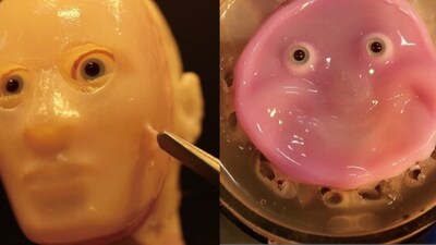 A group of Japanese researchers have created a humanoid robot with 'living' skin (The University of Tokyo) A group of Japanese researchers have created a humanoid robot with 'living' skin (The University of Tokyo)