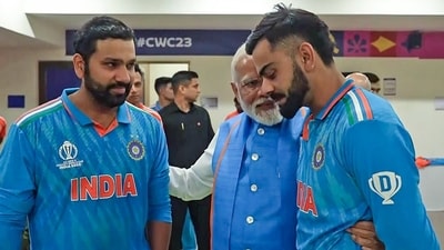 Prime Minister Narendra Modi with Indian cricketers Rohit Sharma and Virat Kohli. (File) Prime Minister Narendra Modi with Indian cricketers Rohit Sharma and Virat Kohli. (File)