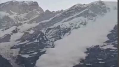 Massive avalanche at Kedarnath in Uttarakhand (X/PTI video grab) Massive avalanche at Kedarnath in Uttarakhand (X/PTI video grab)