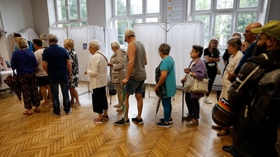The vote could put the far-right in power in France for the first time since the Nazi occupation in World War II. (AP) The vote could put the far-right in power in France for the first time since the Nazi occupation in World War II. (AP)