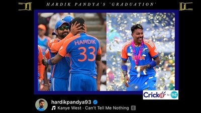 Hardik's detractors have been silenced for good, and his haters, as Kanye rapped in his Grammy award-winning Graduation album - can't tell him nothing (AFP-ANI-HT) Hardik's detractors have been silenced for good, and his haters, as Kanye rapped in his Grammy award-winning Graduation album - can't tell him nothing (AFP-ANI-HT)