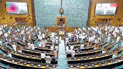 MPs in the Lok Sabha on the fifth day of the special session, on Friday. (ANI) (HT_PRINT) MPs in the Lok Sabha on the fifth day of the special session, on Friday. (ANI) (HT_PRINT)
