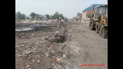 The open dumping ground after the clearing drive. (HT Photo)