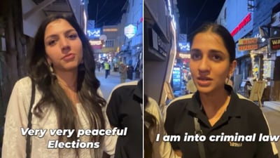 Snapshot of Pari Bishnoi and her sister Palak. Snapshot of Pari Bishnoi and her sister Palak.