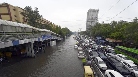 Rainfall of 228mm over 24 hours on Friday left the Capital hamstrung. (Sanjeev Verma/HT)