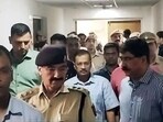Delhi chief minister Arvind Kejriwal in Rouse Avenue Court. Delhi chief minister Arvind Kejriwal in Rouse Avenue Court.