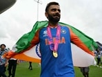 India's Virat Kohli celebrates T20 World Cup win India's Virat Kohli celebrates T20 World Cup win