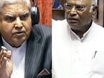 Rajya Sabha chairperson Jagdeep Dhankhar and Leader of Opposition in RS Mallikarjun Kharge. Rajya Sabha chairperson Jagdeep Dhankhar and Leader of Opposition in RS Mallikarjun Kharge.