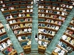 The proceedings of the First Session of the 18th Lok Sabha are underway, at the new Parliament building. (ANI)