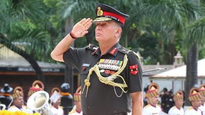 As per customs and tradition, the officer laid a wreath at the War Memorial, Pune in a solemn ceremony remembering the brave hearts. (HT PHOTO) As per customs and tradition, the officer laid a wreath at the War Memorial, Pune in a solemn ceremony remembering the brave hearts. (HT PHOTO)