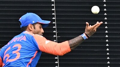 India's Suryakumar Yadav makes a catch to dismiss South Africa's David Miller during the ICC men's Twenty20 World Cup 2024 final cricket match between India and South Africa (AFP) India's Suryakumar Yadav makes a catch to dismiss South Africa's David Miller during the ICC men's Twenty20 World Cup 2024 final cricket match between India and South Africa (AFP)