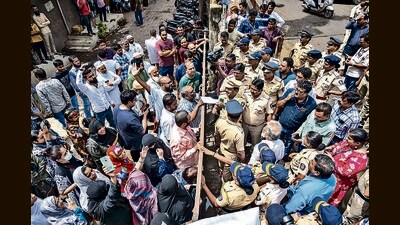 Despite low storage in dams around Pune, the administration avoided water cuts in the wake of general elections.  (HT PHOTO)