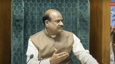 Lok Sabha Speaker Om Birla conducts proceedings in the Lower House on Monday. (PTI)