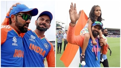 The viral post shared by Rohit Sharma's mother had the caption 'goat duo in T20 cricket' at the top (ANI) The viral post shared by Rohit Sharma's mother had the caption 'goat duo in T20 cricket' at the top (ANI)