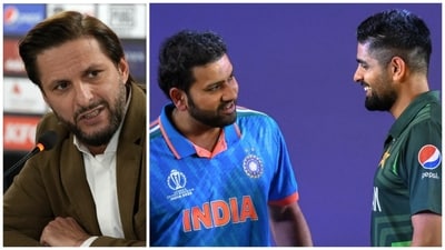 Afridi targeted Pakistan skipper Babar after India's World Cup win (AFP-AP) Afridi targeted Pakistan skipper Babar after India's World Cup win (AFP-AP)