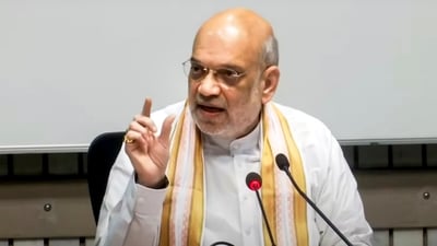 Union Home Minister Amit Shah addresses a press conference regarding the new criminal laws, in New Delhi (PTI photo) (PTI) Union Home Minister Amit Shah addresses a press conference regarding the new criminal laws, in New Delhi (PTI photo) (PTI)