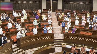 Parliamentarians in the Rajya Sabha on Monday. (PTI Photo)