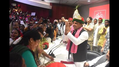 SP president Akhilesh Yadav during an event at party’s state headquarters in Lucknow on July 1. (Sourced) SP president Akhilesh Yadav during an event at party’s state headquarters in Lucknow on July 1. (Sourced)