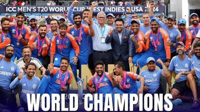 The Indian men’s cricket team after winning the ICC T20 World Cup 2024. (Official photo) The Indian men’s cricket team after winning the ICC T20 World Cup 2024. (Official photo)