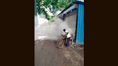 The larval survey will be done to determine the major breeding places in domestic areas to initiate the source reduction measures. (HT PHOTO) The larval survey will be done to determine the major breeding places in domestic areas to initiate the source reduction measures. (HT PHOTO)