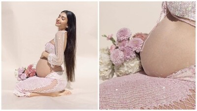Alanna Panday recently took to Instagram and shared a bunch of photos of herself from her pink photoshoot. She cradled her pregnant belly in some of the pictures. Alanna Panday recently took to Instagram and shared a bunch of photos of herself from her pink photoshoot. She cradled her pregnant belly in some of the pictures.