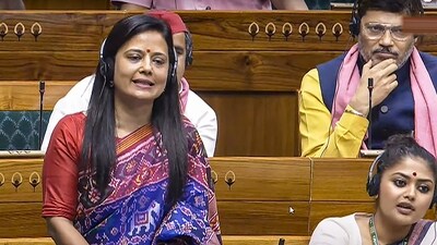 TMC MP Mahua Moitra speaks in the House during ongoing Parliament session, in New Delhi, Monday, July 1, 2024. (PTI) TMC MP Mahua Moitra speaks in the House during ongoing Parliament session, in New Delhi, Monday, July 1, 2024. (PTI)