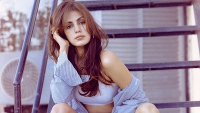 Rhea Chakraborty works primarily in Hindi films. She started her career as a VJ on MTV India and made her acting debut with the 2012 Telugu film Tuneega Tuneega and later appeared in the Hindi film Mere Dad Ki Maruti (2013). 