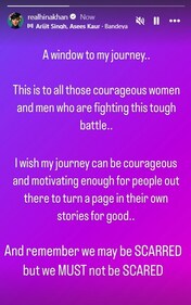 Hina Khan shared a motivational message for people battling cancer. Hina Khan shared a motivational message for people battling cancer.