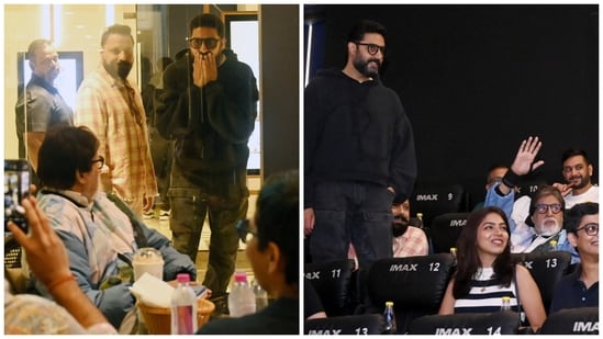 Abhishek Bachchan and Amitabh Bachchan watched Kalki 2898 AD together.