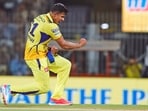 Chennai Super Kings' Maheesh Theekshana celebrates the dismissal of Kolkata Knight Riders' Ramandeep Singh Chennai Super Kings' Maheesh Theekshana celebrates the dismissal of Kolkata Knight Riders' Ramandeep Singh