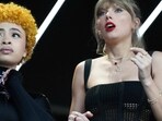 Ice Spice tips on a Taylor Swift collaboration on her debut album, Y2k. Mandatory Credit: Joe Camporeale-USA TODAY Sports