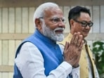 Prime Minister Narendra Modi with union minister Kiren Rijiju. Prime Minister Narendra Modi with union minister Kiren Rijiju.