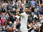 Novak Djokovic celebrates winning against Czech Republic's Vit Kopriva during their men's singles tennis match on the second day of the 2024 Wimbledon Championships at The All England Lawn Tennis and Croquet Club in Wimbledon, southwest London, on July 2, 2024. Novak Djokovic celebrates winning against Czech Republic's Vit Kopriva during their men's singles tennis match on the second day of the 2024 Wimbledon Championships at The All England Lawn Tennis and Croquet Club in Wimbledon, southwest London, on July 2, 2024.