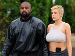 Kanye West with his wife Bianca Censori. Kanye West with his wife Bianca Censori.