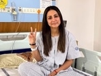Hina Khan shares a video from her first chemotherapy session