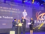 The renowned Real Estate tycoon from Dubai Kiran Khawaja receiving awards from former French President François Hollande The renowned Real Estate tycoon from Dubai Kiran Khawaja receiving awards from former French President François Hollande