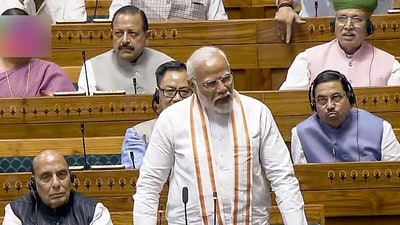 Prime Minister Narendra Modi (ANI Photo/Sansad TV) Prime Minister Narendra Modi (ANI Photo/Sansad TV)