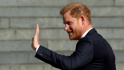 Britain's Prince Harry arrives to attend the Invictus Games Foundation 10th Anniversary Service of Thanksgiving at St Paul’s Cathedral, in London, Britain, May 8, 2024. REUTERS/Toby Melville/File Photo (REUTERS)