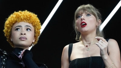 Ice Spice tips on a Taylor Swift collaboration on her debut album, Y2k. Mandatory Credit: Joe Camporeale-USA TODAY Sports (USA TODAY Sports via Reuters Con)